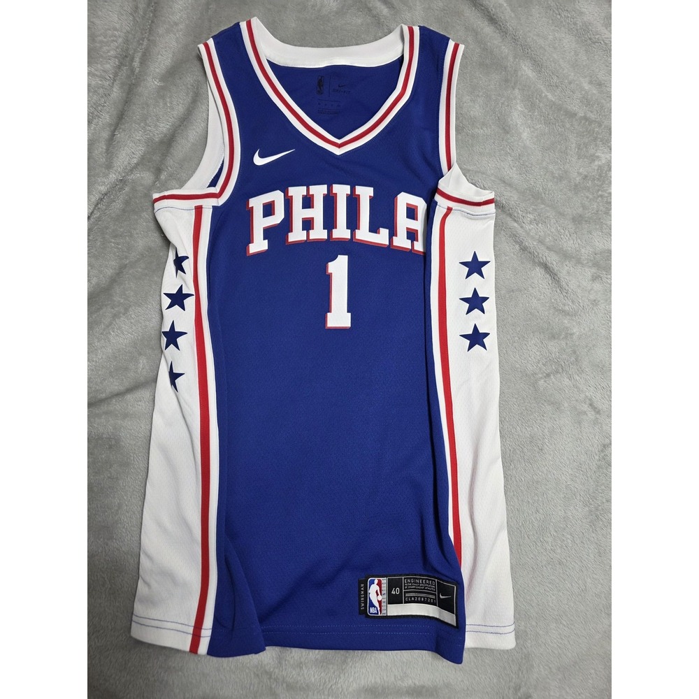 Nike Philadelphia 76ers James Harden 1 NBA Jersey Mens Small Blue CLA2087201